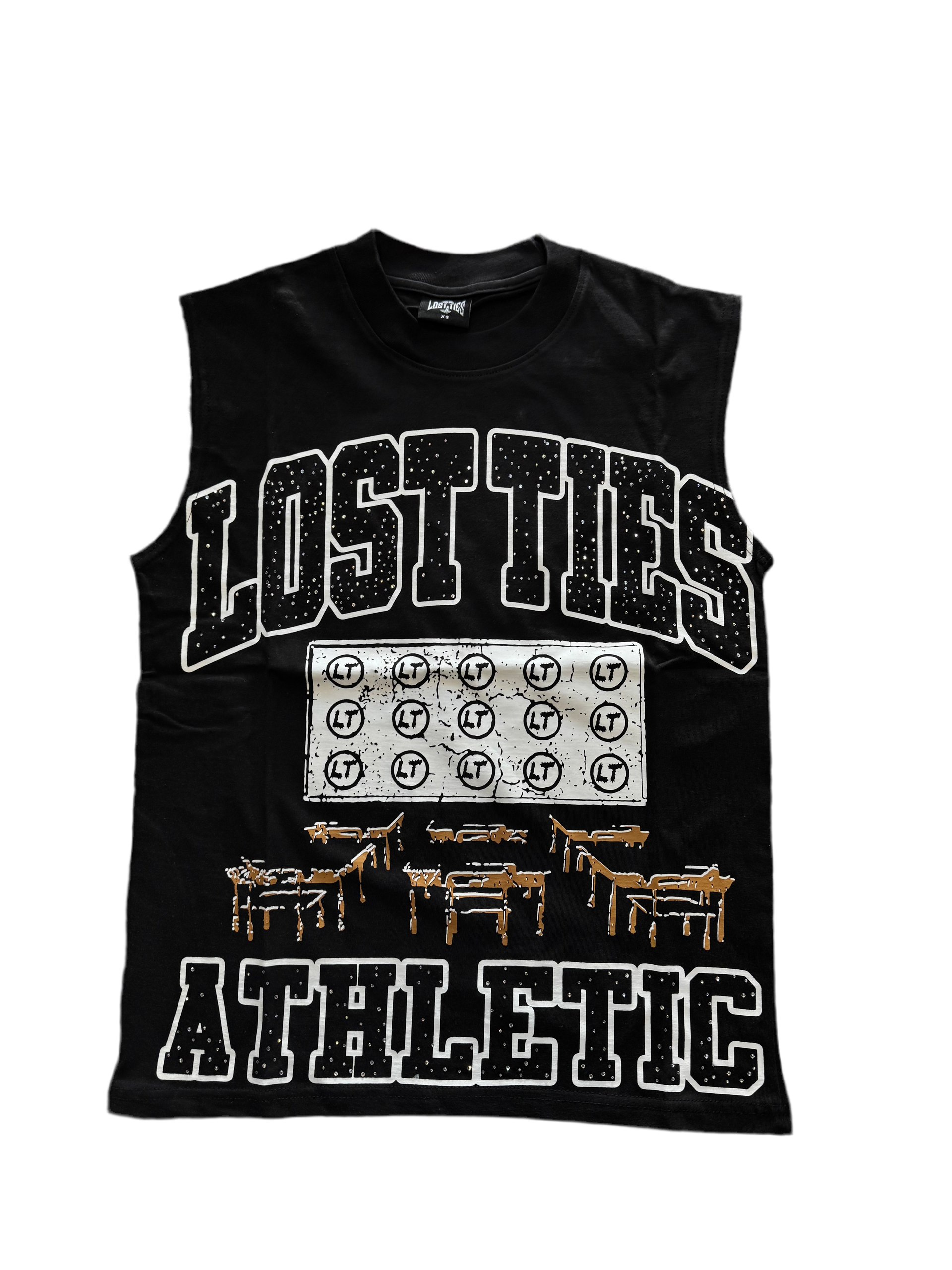 BLACK SLEEVELESS SHIRT