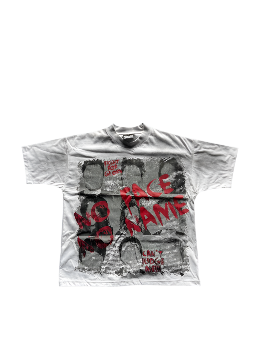 WHITE NO FACE TEE
