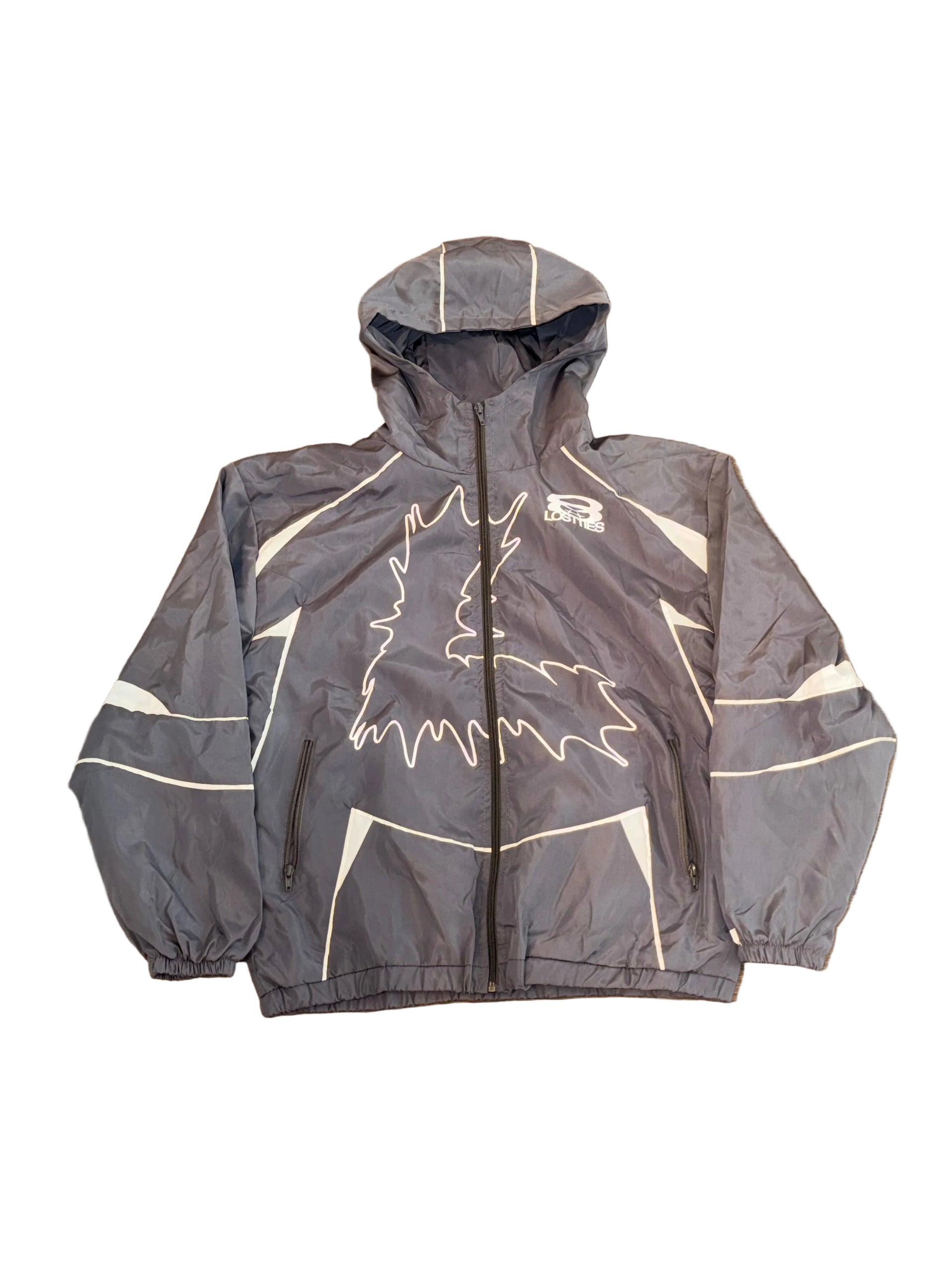 Grey Nylon Zipup