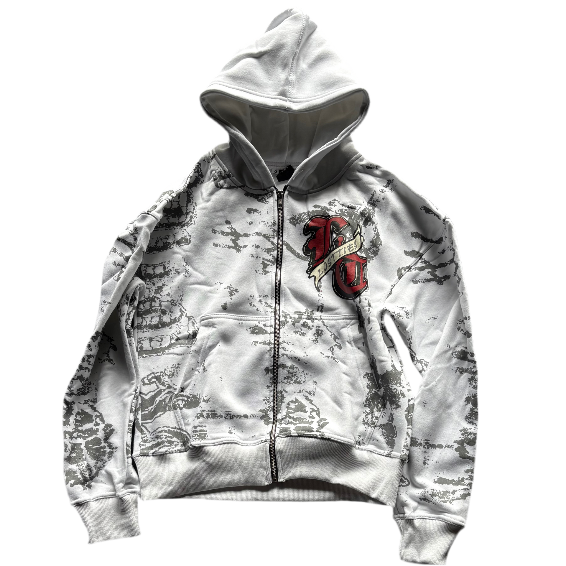 WHITE GRAFFITI ZIPUP